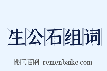 生公石组词是什么意思的图片